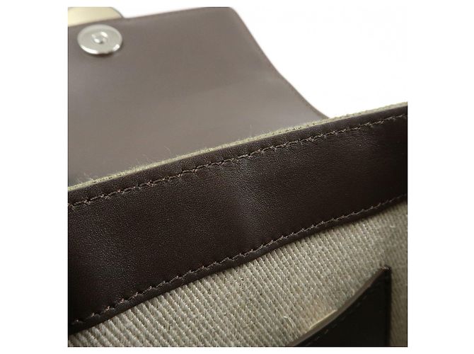 Chloé Chloe Tess Small Canvas Leather 2Way Bag Hand Bag Brown Green - vista 22