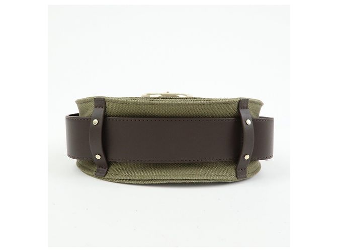 Chloé Chloe Tess Small Canvas Leather 2Way Bag Hand Bag Brown Green - vista 5