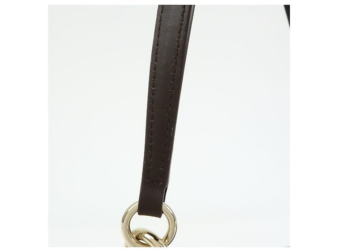 Chloé Chloe Tess Small Canvas Leather 2Way Bag Hand Bag Brown Green - vista 9