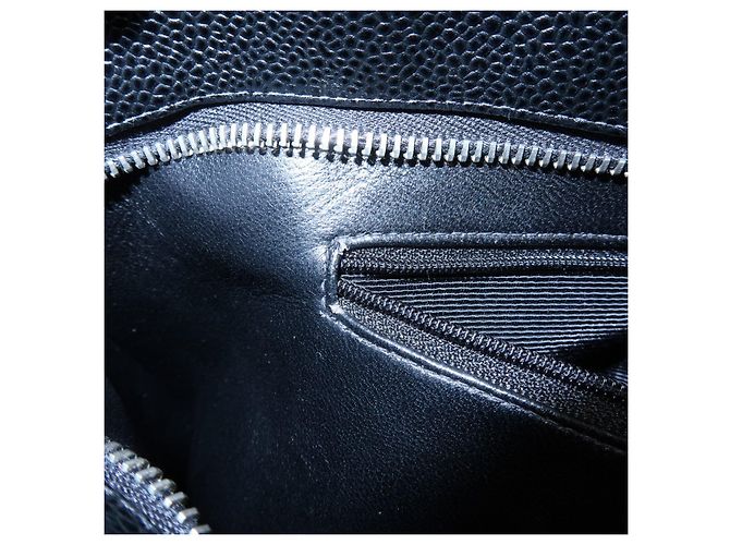 Borsa Tote CHANEL Medallion Matelasse COCO Mark Caviarskin Nera A01804 - vista 20