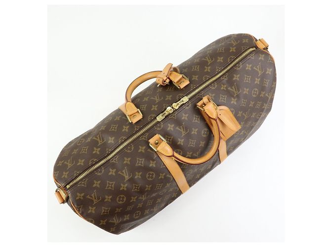 Louis Vuitton Keep All Bandouliere 55 Boston Bag Brown M41414 - vista 15