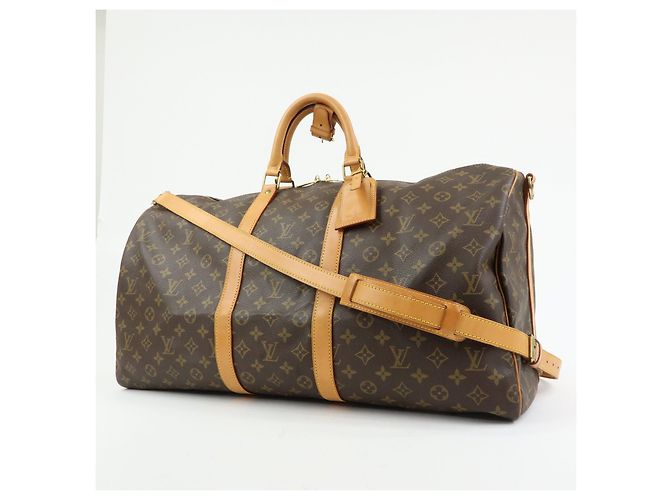 Louis Vuitton Keep All Bandouliere 55 Boston Bag Brown M41414 - vista 3