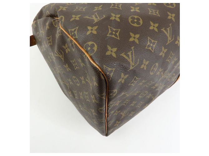 Borsa Boston Louis Vuitton Monogram Keep All 55 Marrone M41424 - vista 10