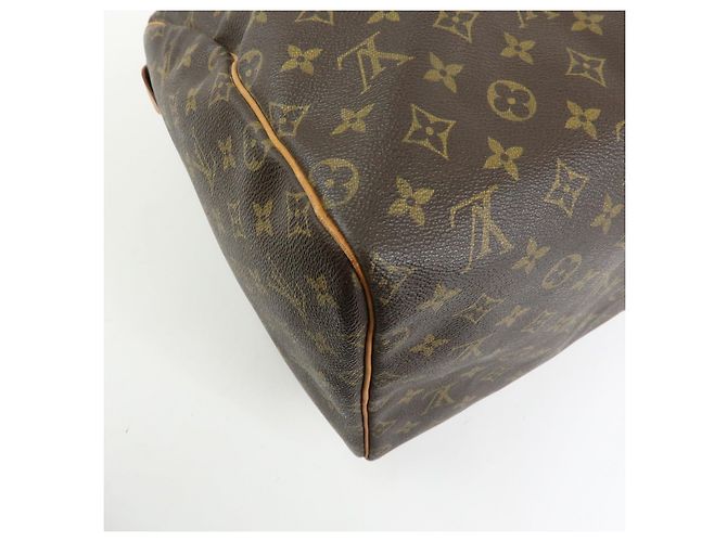 Borsa Boston Louis Vuitton Monogram Keep All 55 Marrone M41424 - vista 12