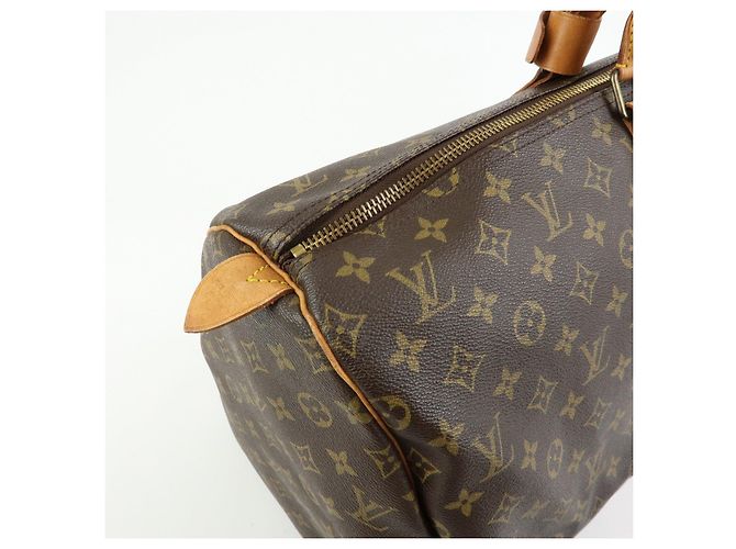 Borsa Boston Louis Vuitton Monogram Keep All 55 Marrone M41424 - vista 13