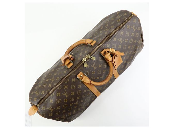 Borsa Boston Louis Vuitton Monogram Keep All 55 Marrone M41424 - vista 14