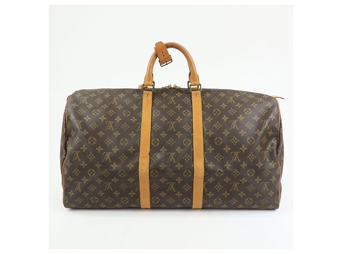 Borsa Boston Louis Vuitton Monogram Keep All 55 Marrone M41424 - vista 2