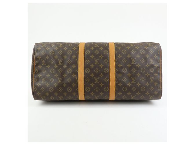 Borsa Boston Louis Vuitton Monogram Keep All 55 Marrone M41424 - vista 5