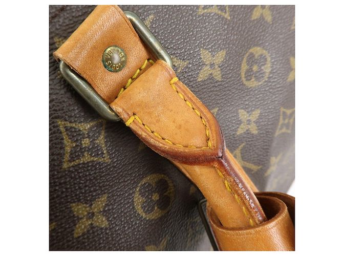 Borsa Boston Louis Vuitton Monogram Keep All 55 Marrone M41424 - vista 9
