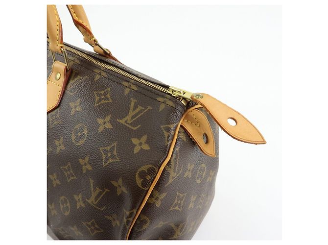 Louis Vuitton Monogram Speedy 40 Borsa a Mano Borsa Boston Marrone M41522 - vista 14