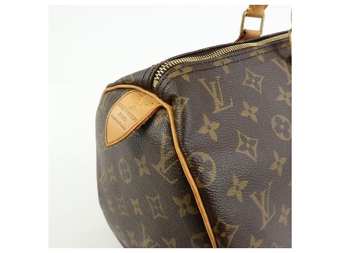 Louis Vuitton Monogram Speedy 40 Borsa a Mano Borsa Boston Marrone M41522 - vista 15