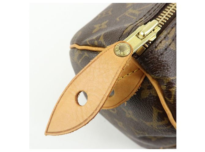 Louis Vuitton Monogram Speedy 40 Borsa a Mano Borsa Boston Marrone M41522 - vista 17