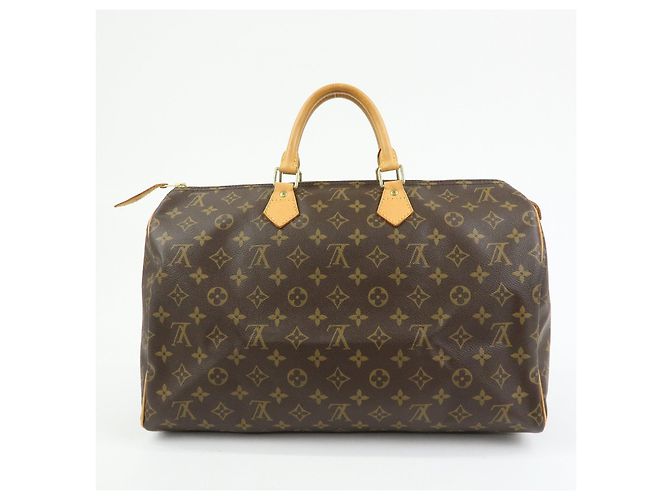 Louis Vuitton Monogram Speedy 40 Borsa a Mano Borsa Boston Marrone M41522 - vista 2