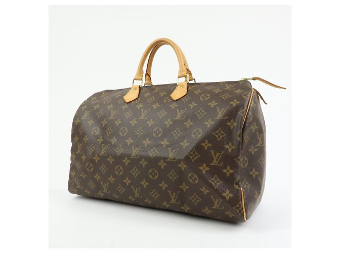 Louis Vuitton Monogram Speedy 40 Borsa a Mano Borsa Boston Marrone M41522 - vista 3