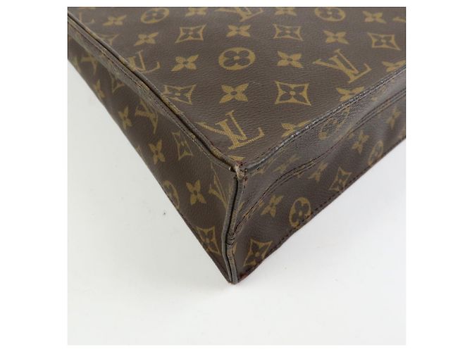 Louis Vuitton Monogram Sac Plat Tote Bag Hand Bag Brown M51140 - vista 11