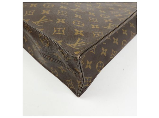 Louis Vuitton Monogram Sac Plat Tote Bag Hand Bag Brown M51140 - vista 12