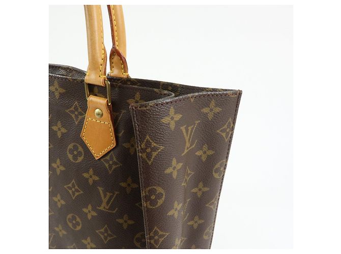 Louis Vuitton Monogram Sac Plat Tote Bag Hand Bag Brown M51140 - vista 13