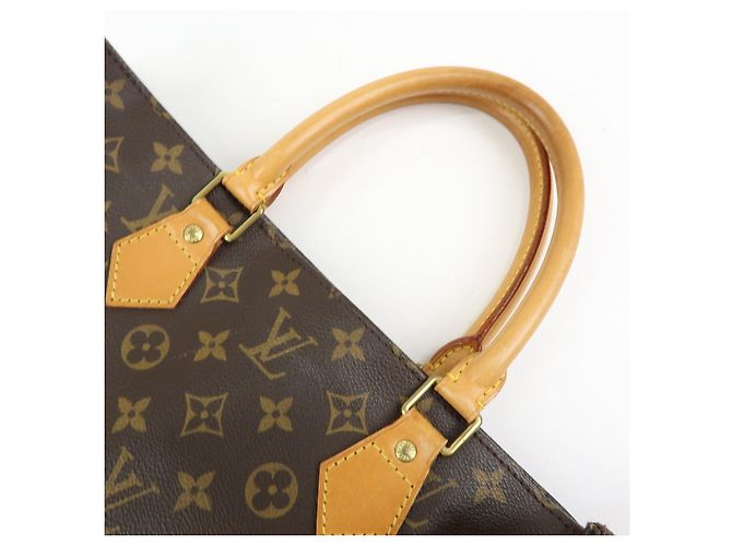 Louis Vuitton Monogram Sac Plat Tote Bag Hand Bag Brown M51140 - vista 6
