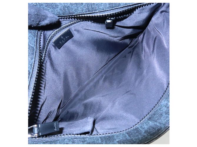 Borsa a tracolla e a spalla GUCCI GG Supreme in pelle Nera 162904 - vista 17