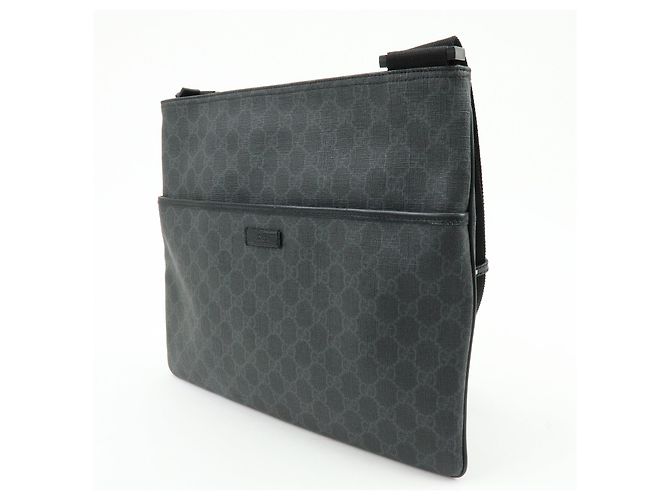 Borsa a tracolla e a spalla GUCCI GG Supreme in pelle Nera 162904 - vista 3