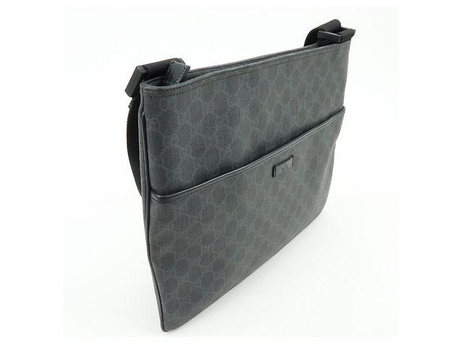Borsa a tracolla e a spalla GUCCI GG Supreme in pelle Nera 162904 - vista 4