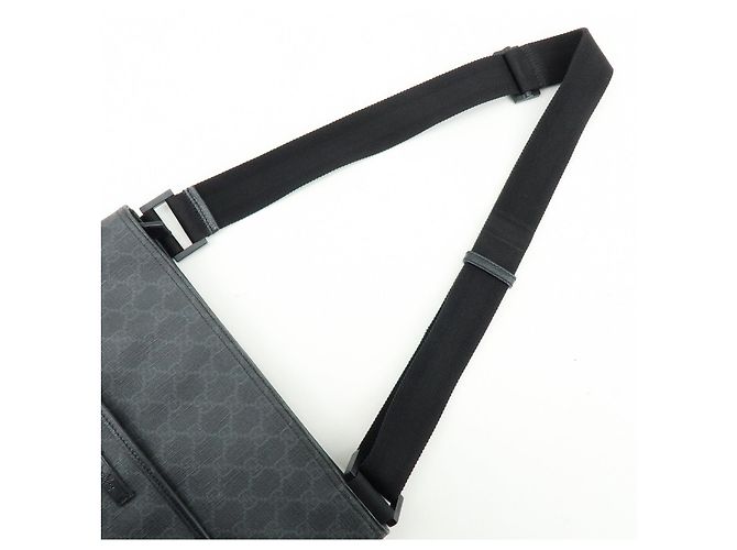 Borsa a tracolla e a spalla GUCCI GG Supreme in pelle Nera 162904 - vista 6