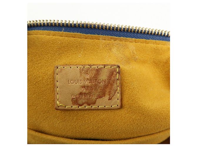 Borsa a tracolla Louis Vuitton Monogram Denim Baggy GM Blu M95048 - vista 23