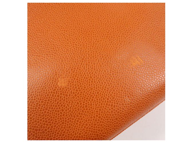Saco Tote CHANEL em pele caviar Laranja - vista 14