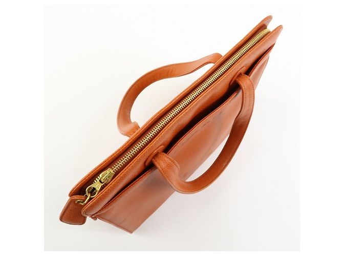 Saco Tote CHANEL em pele caviar Laranja - vista 18