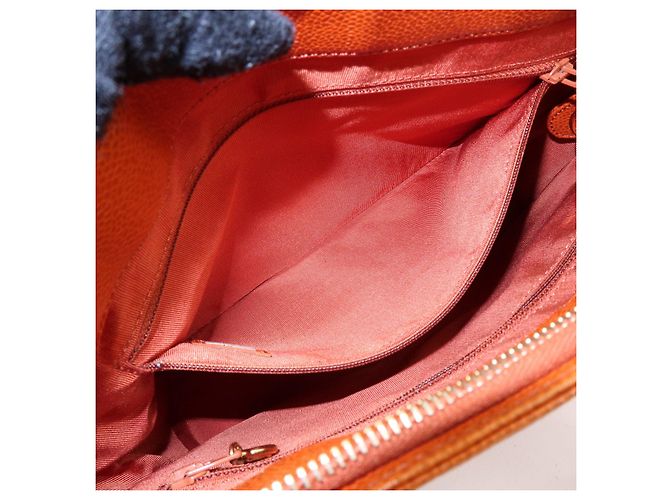 Saco Tote CHANEL em pele caviar Laranja - vista 21