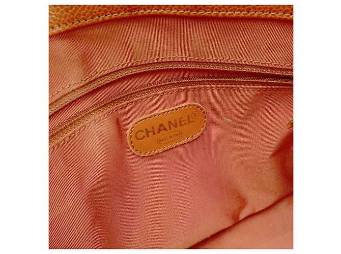 Saco Tote CHANEL em pele caviar Laranja - vista 22