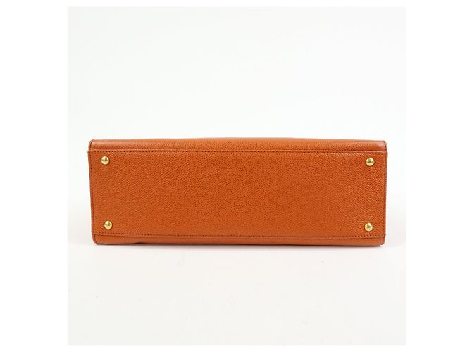 Saco Tote CHANEL em pele caviar Laranja - vista 5