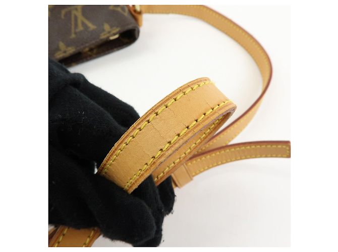 Borsa a tracolla Louis Vuitton Monogram Trotteur Canvas Brown M51240 - vista 10
