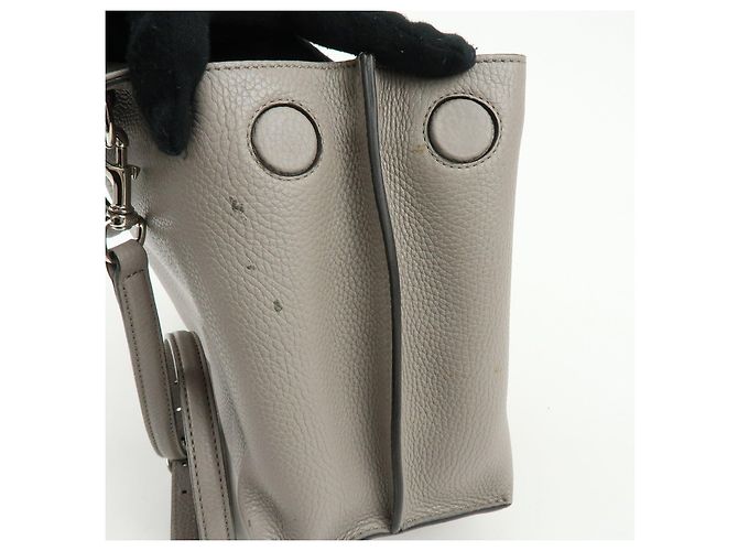 GUCCI Borsa 2WAY in pelle Bamboo Borsa a tracolla Grigia 392013 - vista 21