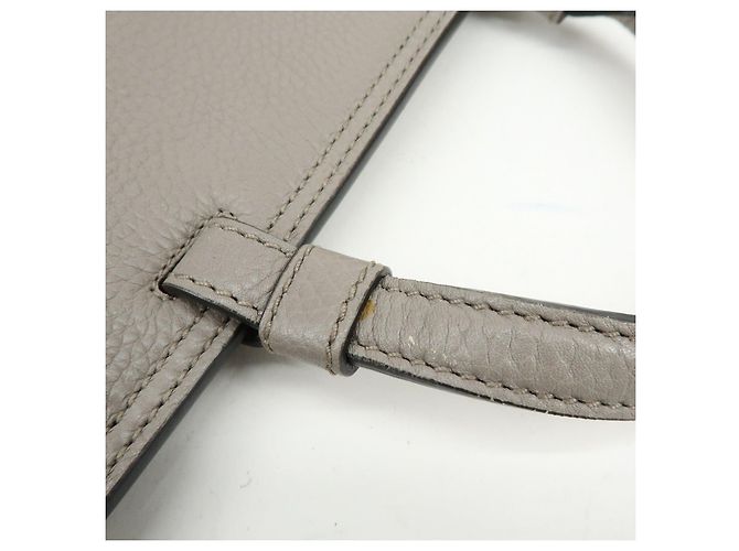 GUCCI Borsa 2WAY in pelle Bamboo Borsa a tracolla Grigia 392013 - vista 9