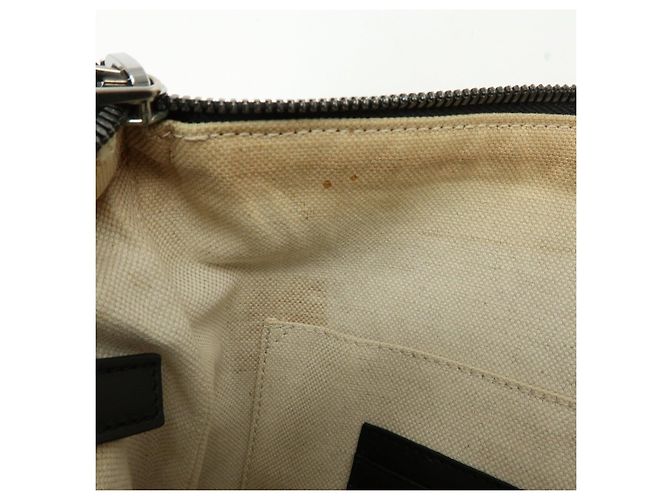 Borsa a pochette GUCCI in tela e pelle Leopard Grey Black 353478 - vista 20