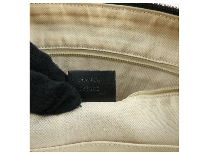 Borsa a pochette GUCCI in tela e pelle Leopard Grey Black 353478 - vista 24