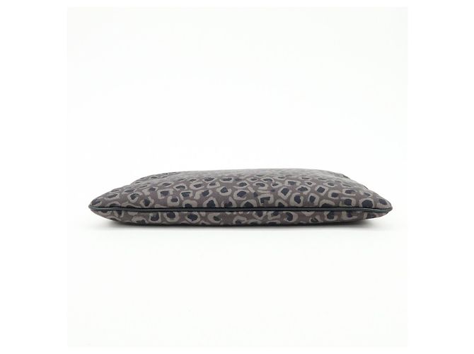 Borsa a pochette GUCCI in tela e pelle Leopard Grey Black 353478 - vista 5