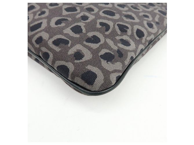 Borsa a pochette GUCCI in tela e pelle Leopard Grey Black 353478 - vista 7