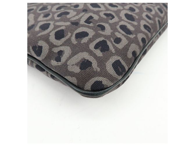 Borsa a pochette GUCCI in tela e pelle Leopard Grey Black 353478 - vista 8