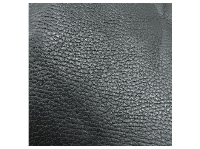 Borsa a pochette GUCCI in pelle Bamboo Flat Pouch Black 449653 - vista 18