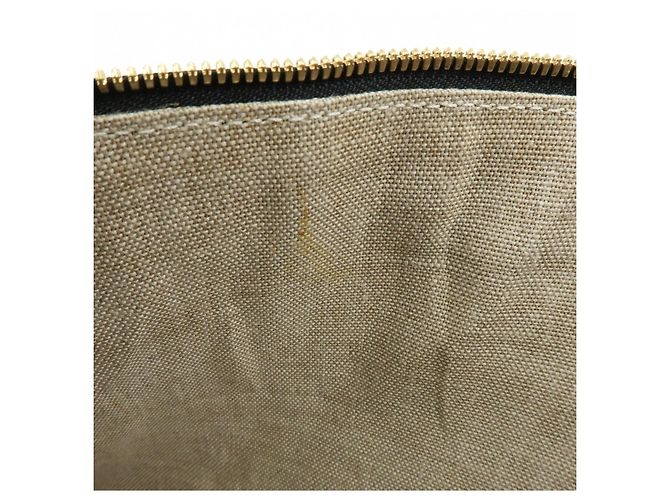 Borsa a pochette GUCCI in pelle Bamboo Flat Pouch Black 449653 - vista 22