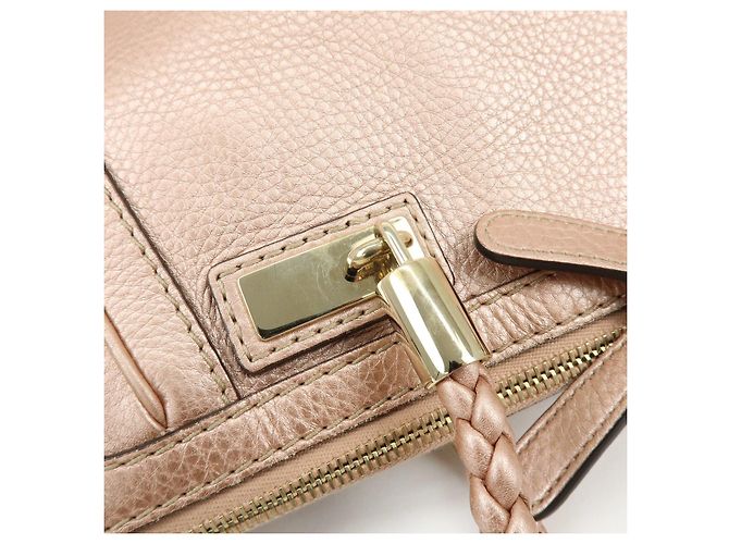 Borsa 2Way in pelle GUCCI Bamboo Interlocking G Rosa 282300 - vista 11