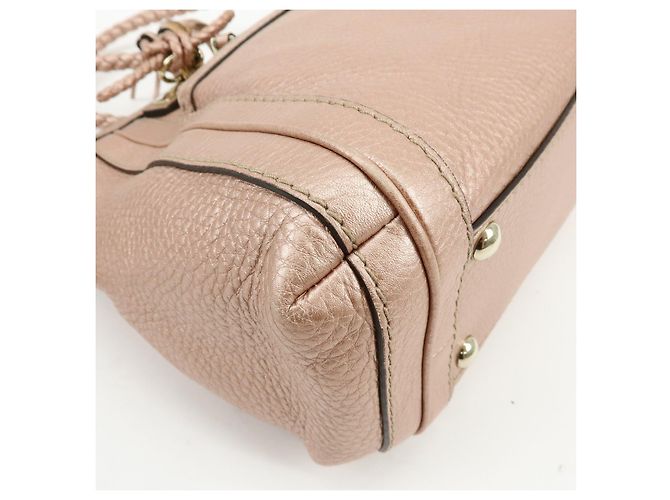 Borsa 2Way in pelle GUCCI Bamboo Interlocking G Rosa 282300 - vista 13