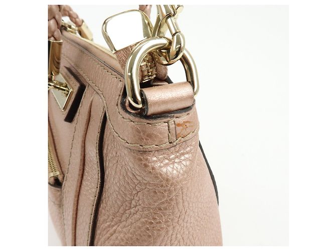 Borsa 2Way in pelle GUCCI Bamboo Interlocking G Rosa 282300 - vista 16