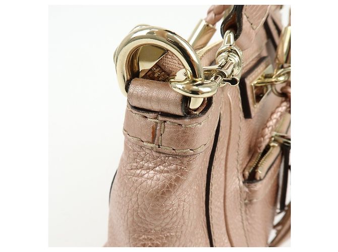 Borsa 2Way in pelle GUCCI Bamboo Interlocking G Rosa 282300 - vista 17
