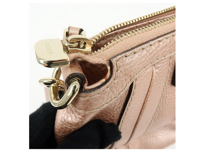 Borsa 2Way in pelle GUCCI Bamboo Interlocking G Rosa 282300 - vista 20