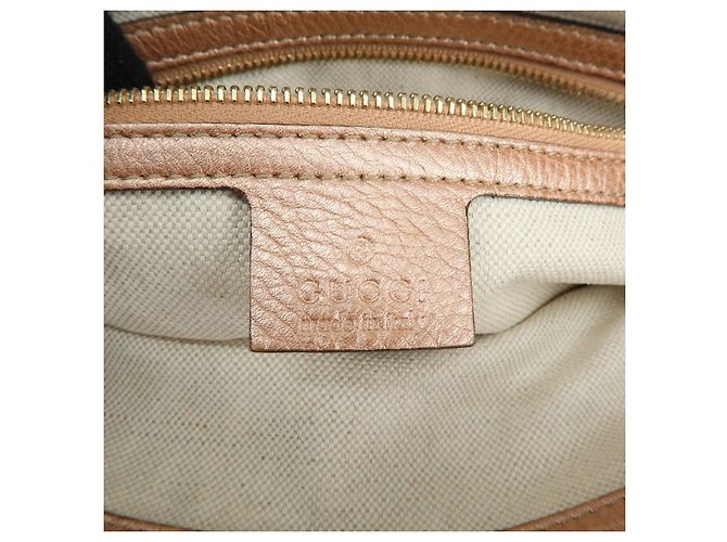 Borsa 2Way in pelle GUCCI Bamboo Interlocking G Rosa 282300 - vista 23