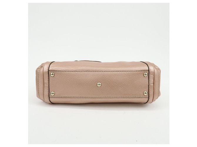 Borsa 2Way in pelle GUCCI Bamboo Interlocking G Rosa 282300 - vista 5