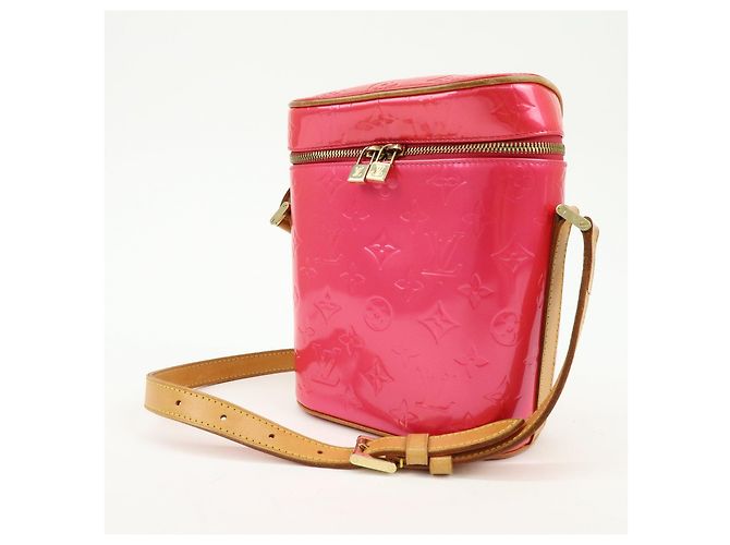 Louis Vuitton Monogram Vernis Sullivan Vertical Fuchsia Pink M91259 - vista 3